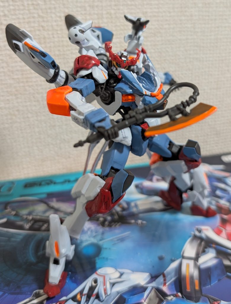 今回も刃をオレンジ色に塗ってます。