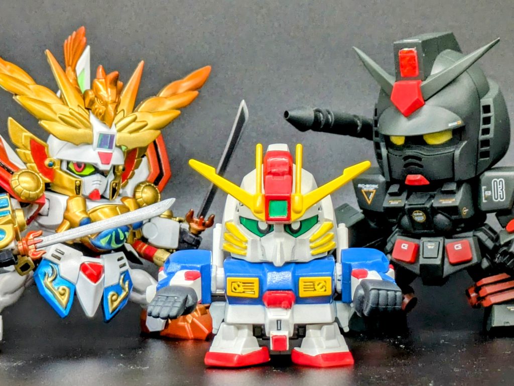 余談最近公開したこの3体と他いくつか引っさげて、サイドKOBEというガンダムイベントに行ってまいりました!遊んでくれた方ありがとうございました!