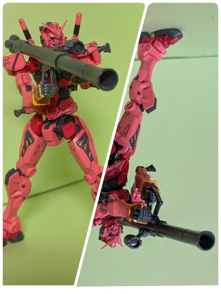 赤いガンダムにザクバズーカ…様になる!