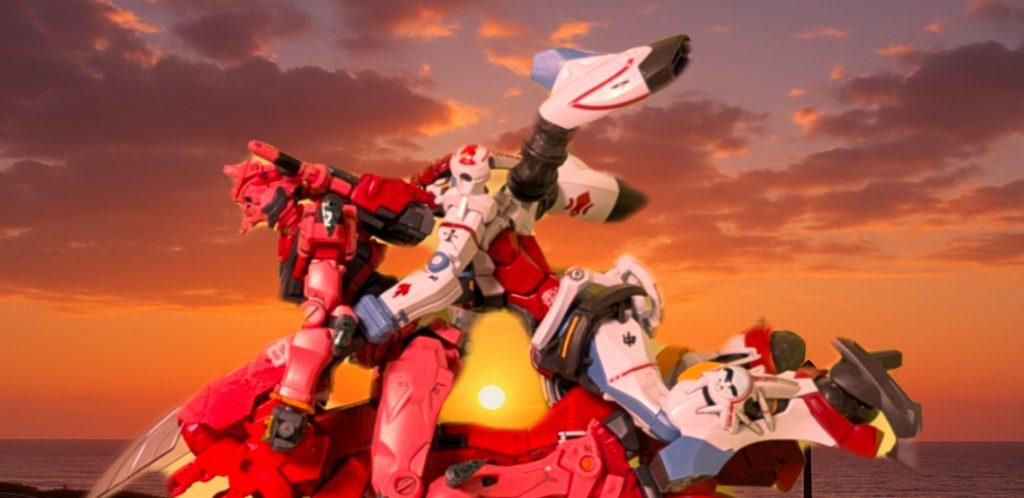 以上赤いガンダムの紹介でしたー!シュウジとマチュ、再会後はこんな一幕あったらな〜。(いや、フィジカル派マチュの方が強そう。)