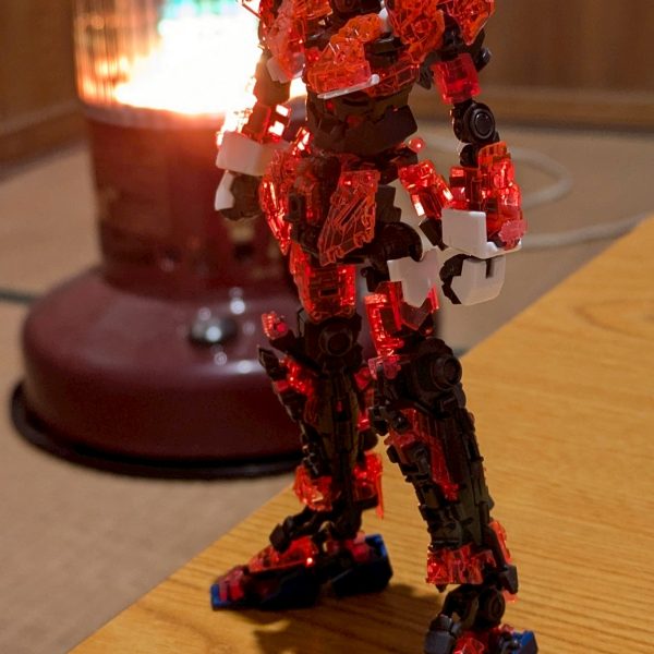 サイコフレームのみ組立てた状態のRGユニコーンガンダムです✨これはこれでキレイです🤩（3枚目）