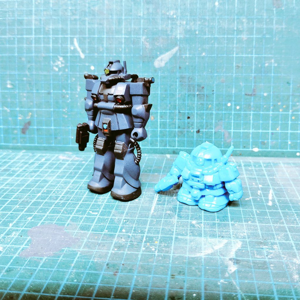 　1/300 森永チョコスナック MS-06E ザク強行偵察型　–2枚目/制作者：だんくら工房・mk戦車