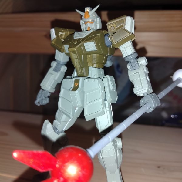 思うままに中の人を作ってみました。色は懐かしのGFFフルアーマーガンダムの中の人をイメージしたんですが、何だか汚ねぇ色に笑と、過去作からぶん取って、勢いで作ったツインビームジャベリン！絶対に使いにくい！（2枚目）