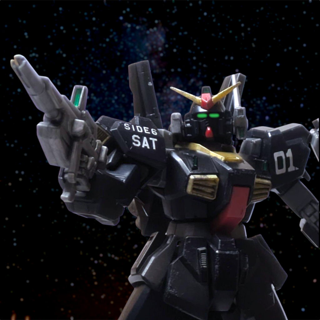 1号機はサイド6以前は国連特殊作戦群隊長機であり、パイロットの操縦技術に合わせてチューンナップを行なっていたが、それが過激すぎてサイド6配備後は誰も乗りこなせずにハンガーの隅で埃を被っていた。しかし、UC.0095.10月に突如イズマコロニー周辺に出現した謎のガンダムにより状況は変わった。当初軍警が確保に出動していたが相手にならず、駐屯軍からの報告で事態を把握した国連軍がロンド・ベル隊をイズマコロニーへ派遣した事を受けて大統領府はSATをイズマコロニーへ派遣するも軍仕様のネモでも相手にならず、ロンド・ベル到着前に事態を収拾するべく虎の子のガンダムMk-Ⅱの派遣を決定。同時期に1号機を乗りこなす驚異的なパイロットが現れた事でSATはガンダムMk-Ⅱ1号機をリーダー機とした編成で謎のガンダムに臨むこととなった。そのパイロットこそ、かつて一年戦争でエースとなり、元ロンド・ベル隊MS部隊副隊長を務めていたシイコ・スガイだった。