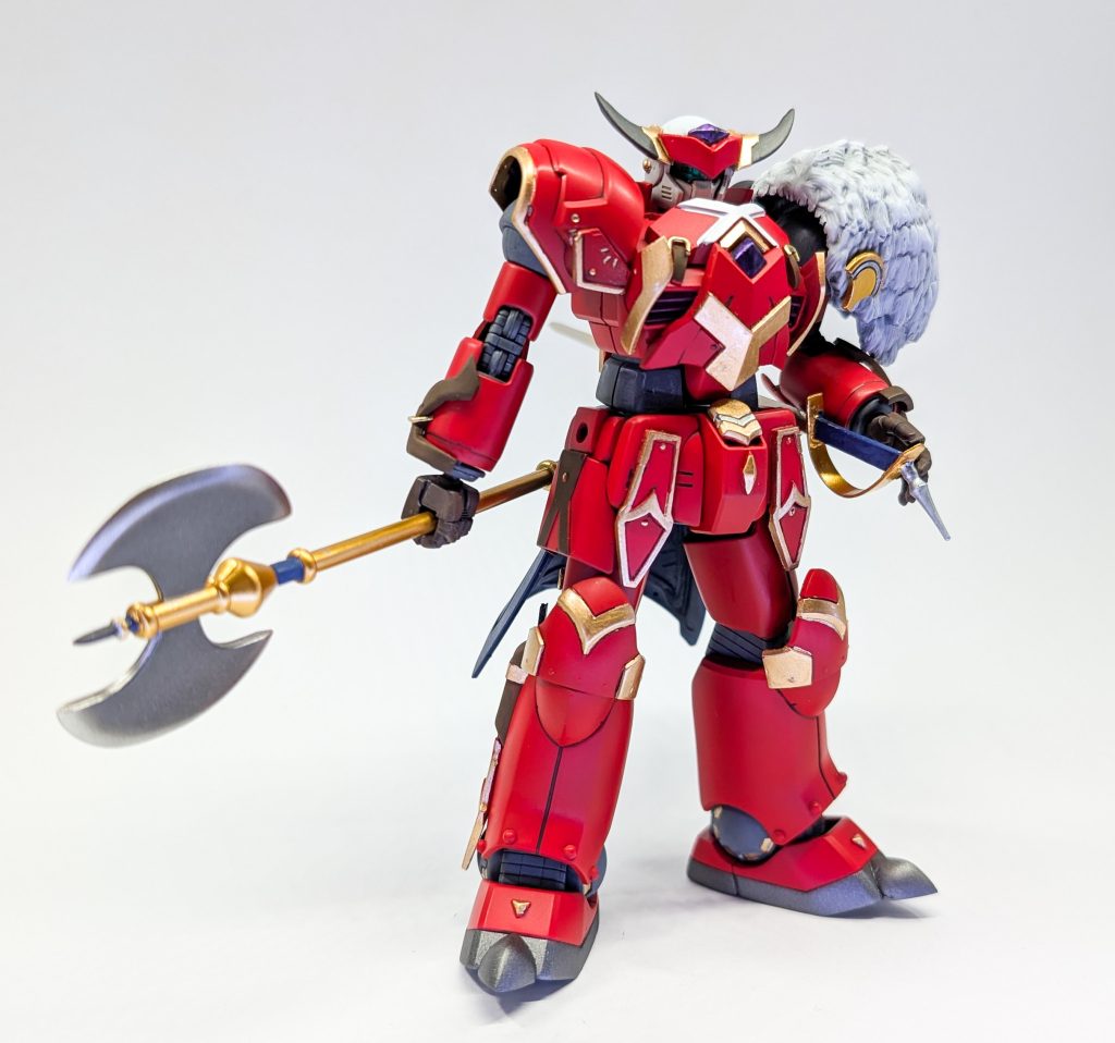 ファンタジー風の鎧プラモデルが売っていたので、ガンキャノンに装着したら「ナイトガンダム物語」っぽくなるかも?と思い、試してみました。