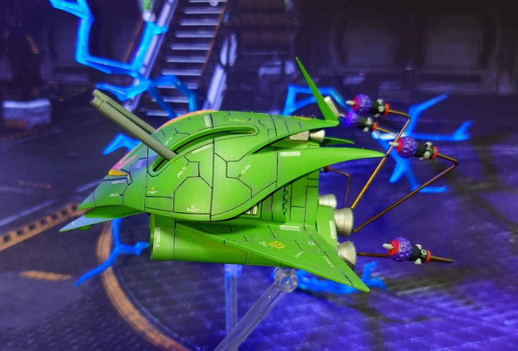 側面…甲羅は5ﾐﾘかさ増しして、ボリュームアップ&前傾にしました。