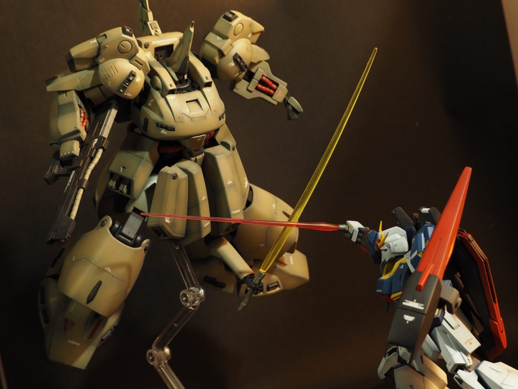 こちらも改修しているZガンダムと……このZもそのうち上げたいと思います。閃光の中のMS、ガンダムの中でも随一のBGMですよね