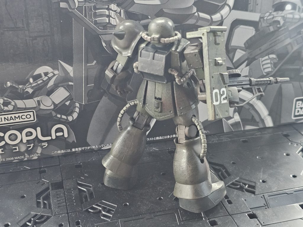 HGUC エコプラ 量産型ザク 筆塗りヴェザリング塗装–3枚目/制作者：さちお@sachi2024