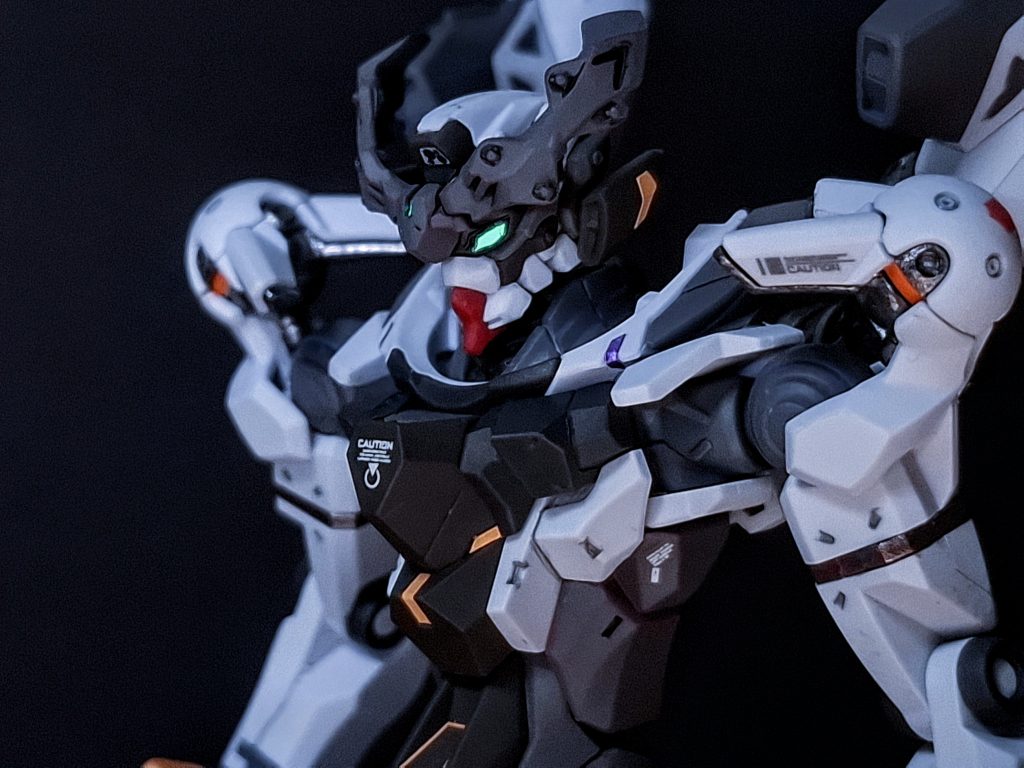 調べてて気づいたのですが結構このような色にして作っている方が多くいました。そりゃ発売から5ヶ月遅れで作れば似たような作品はありますよね。胸部周りは段落ちモールドなどを掘りましたッ!!!!!!!!