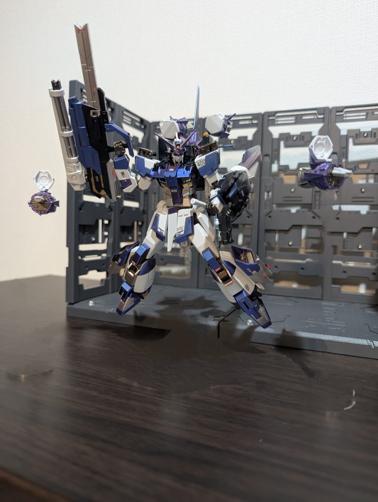 ガンバレル展開からのオリジナル武装レールガン準備！！