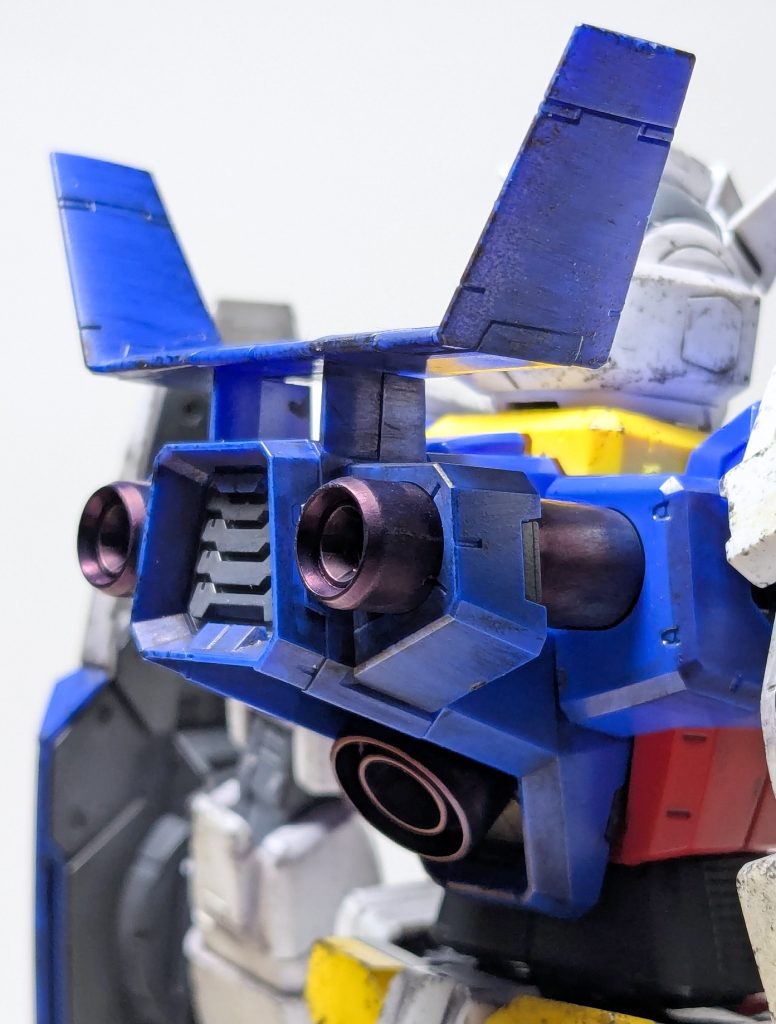 背面のバーニアはリアルタッチマーカーです。 2日間で突貫的に行ったので、雑です💦でも良い気分転換になり、楽しく没頭できたので満足。個人的にはAGE2が好きですが、実際にMGを手にして見ると、良いですね。ご訪問頂きましてありがとうございました。