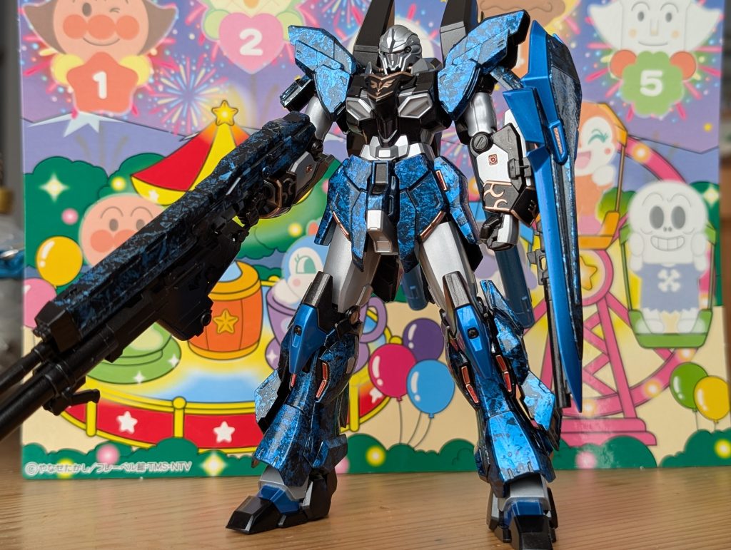 最初のカラーリング。戦隊ヒーローの悪役感出まくりなので塗り直しました😣