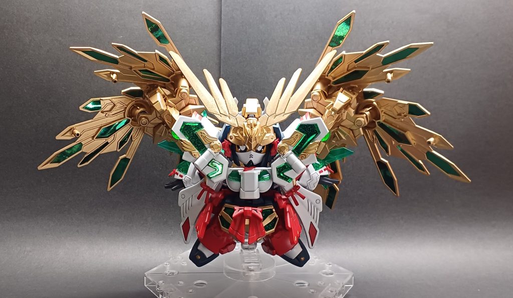 合体脳内設定は合体して、天来変化の掛け声でデストロイモード(覚醒状態)になる。アームドアーマーが翼に変形して、覚醒/NT版です。