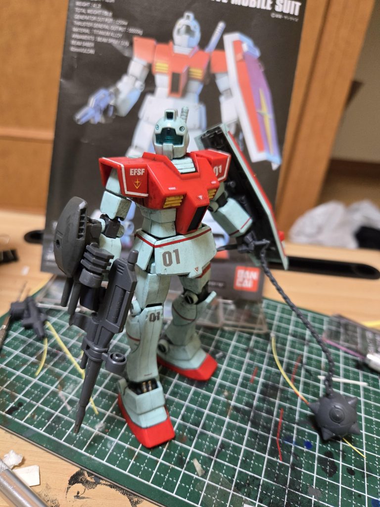 ガンダムからビームライフルとハンマー、自作の二連ビームライフル？