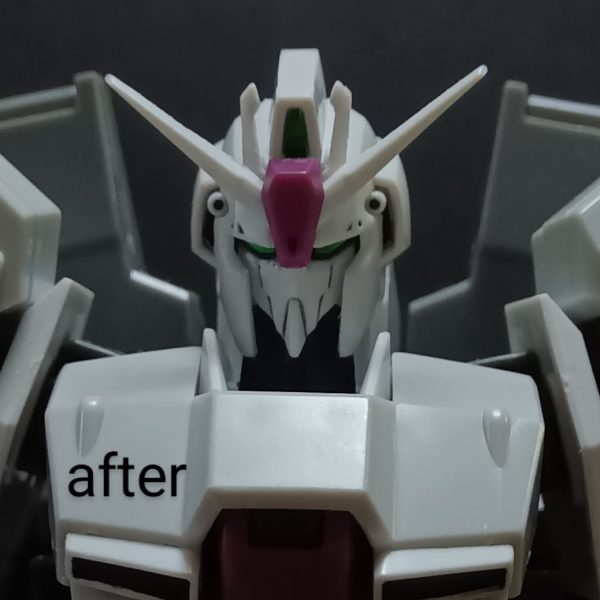 ガンダムベースに行って購入。今回はセンサーのみシールを貼り、墨入れをしました。今回は顔を少し改造しました。もとよりシャープになったと思います。(3枚目の写真はネットより引用)マーキングシールは貼ろうか貼らないかまだ悩んでいます…。（4枚目）