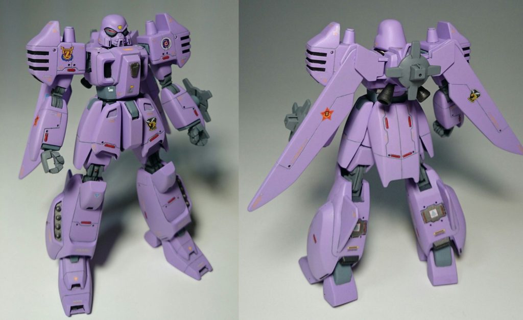 各所筋彫り追加や細切りプラ板でディテールアップ。マーキングシールは武器セットから、一応ピピニーデン機としています。