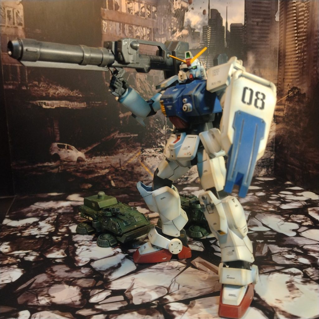 前回同様に砂漠や砂地等の背景をまだ持ってなくて😅それでも何かしら背景あった方が良いと思いザクと同じ背景です!😄