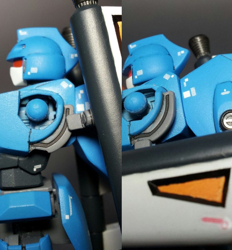 ショットランサーはヴェスバーの取り付け機構をそのまま流用していて、スイング出来ます。