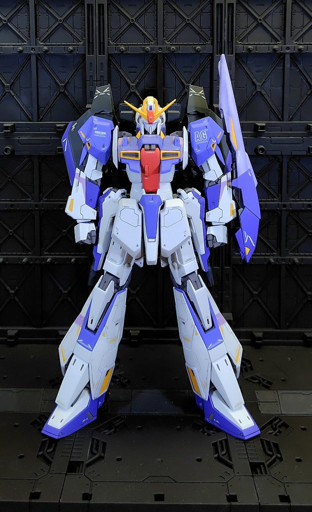 正面です。以下塗装レシピ覚え書きにて。青1…ブライトロイヤルブルー青2…コバルトバイオレット白…EXホワイト+純色バイオレット極少量紫…パープル+ホワイト多め