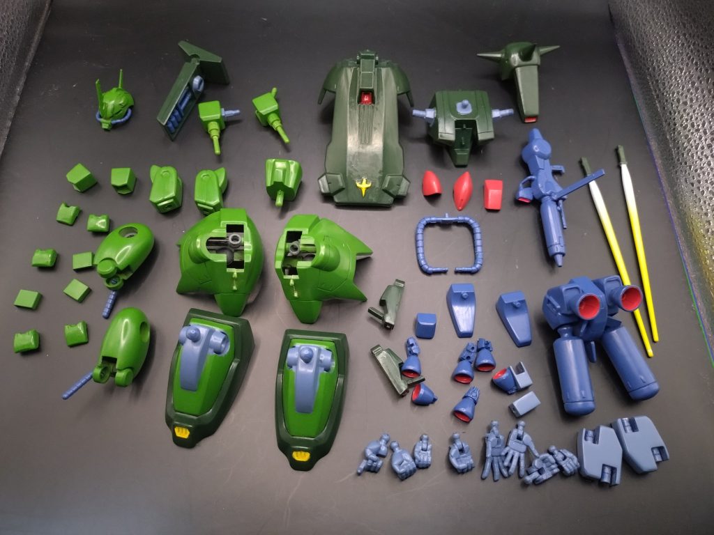 全パーツ再研磨リビルト。MkⅡ用に混色したブルーグレーをそのまま使いました。