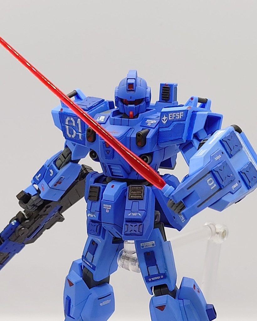 ビームサーベルを赤くしました。強そう