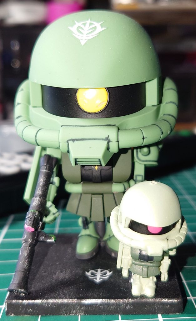 作品名：ザクプラ君に弟分できる<p>ガシャポンでガンプラ君シリーズのストラップ？があったので、一回（400円）だけ廻した所、見事ザクプラ君ゲット！　コンプする気はないので、半端にジムプラ君とか出なくて良かった</p>