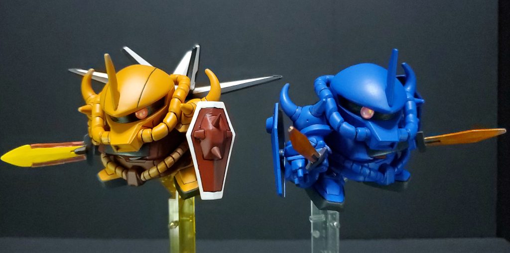 同じようにGジェネグフをベースにしたハイネ専用グフイグナイテッドと。ハイネ専用グフイグナイテッドはこちら。