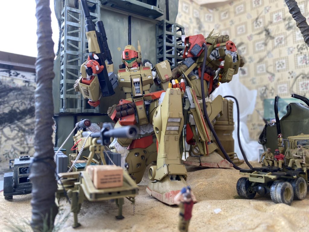 こちらのジムはスナイパーを持たせずマシンガン近距離対応用と言う設定 