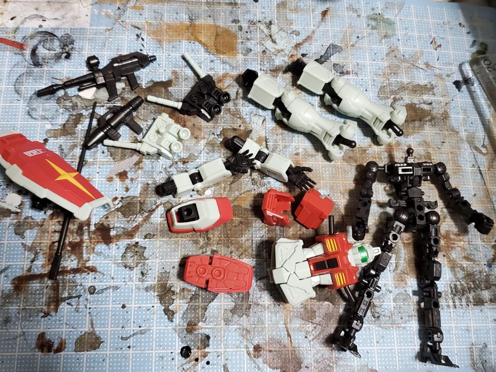 フレーム組んだら部分塗装開始！