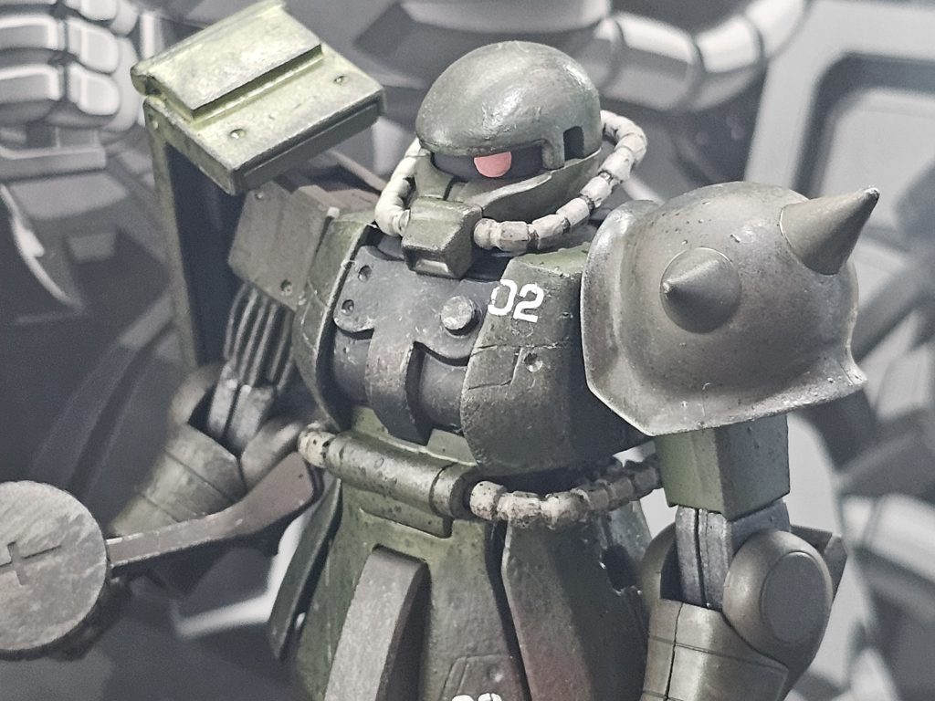 HGUC エコプラ 量産型ザク 筆塗りヴェザリング塗装