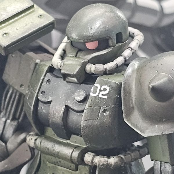 HGUC エコプラ 量産型ザク 筆塗りヴェザリング塗装