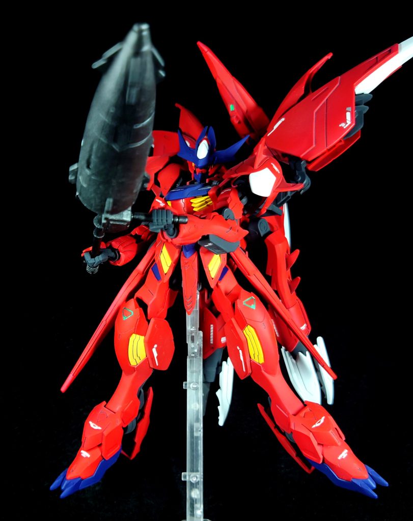 射撃モードバルバトスにはメイスが欲しいですよね。射撃モードもあって遠近臨機応変に対応できるのもグッド。ただ大きい分どう構えさせるかに悩みます。