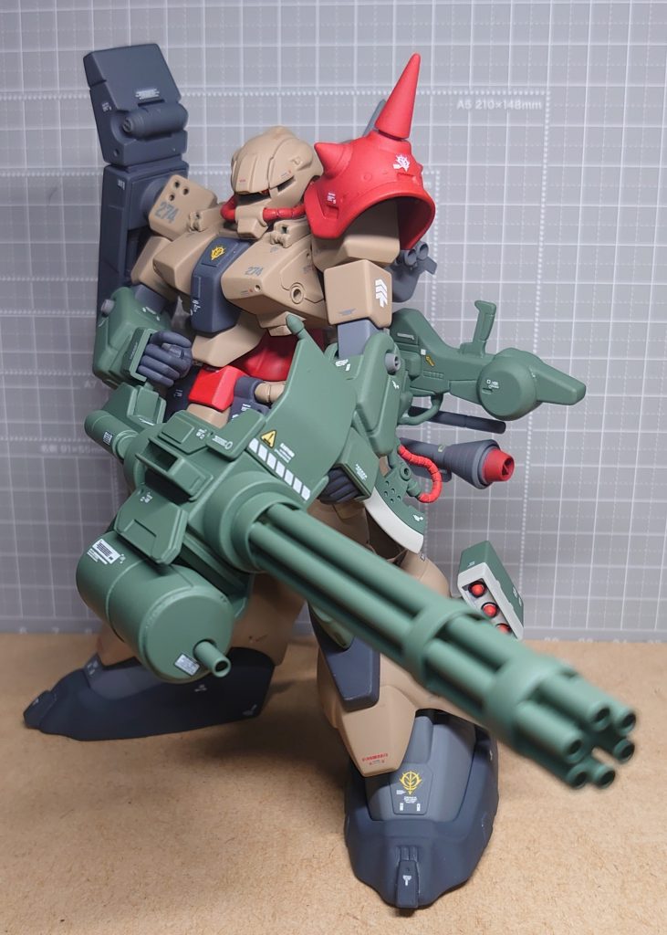 今回の兵装でいちばんの大物のガトリングは一部を除き大体工作です。(ガトリングは数年前に制作したのですが、出す場面がありませんでしたw)