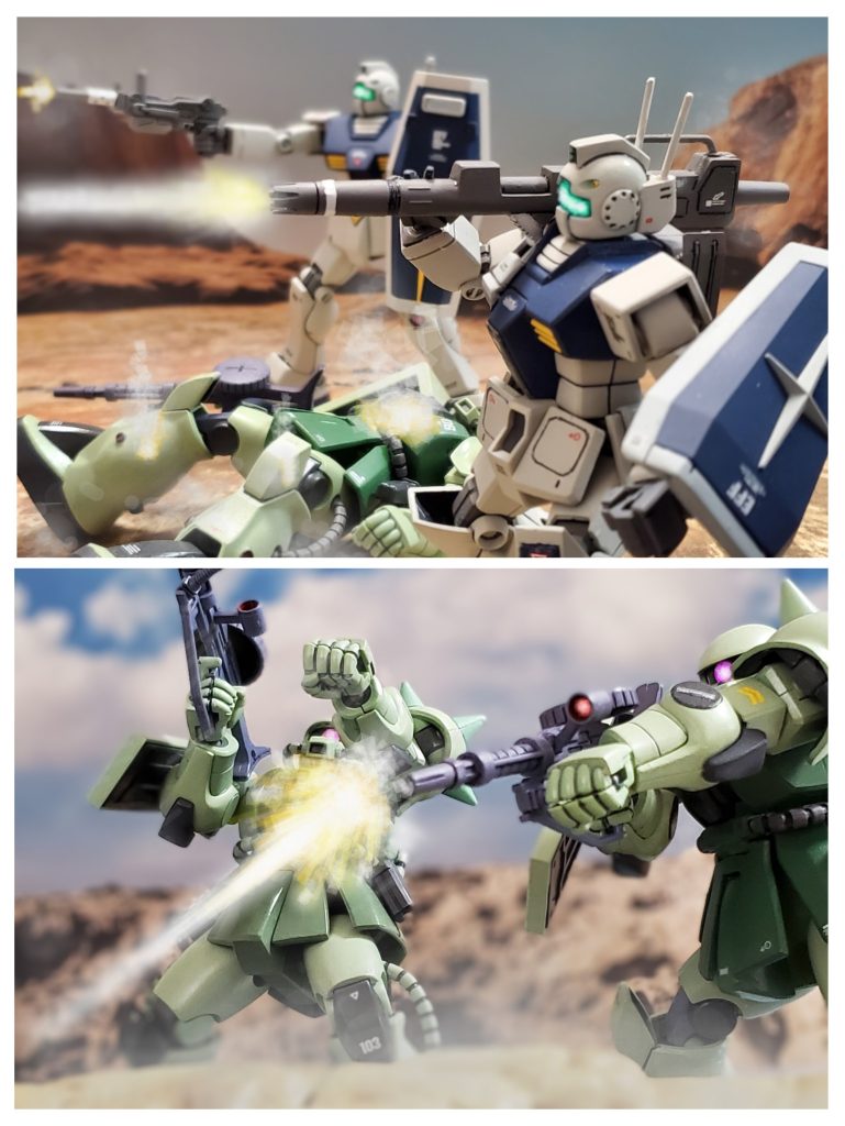 バックス中尉は戦車乗りの経験から砲撃戦術と戦闘における間合いの取り方に長けていた🎵これによりMS4機とホバートラック1台で構成されるバックス中尉率いるMS小隊は安定した戦果を挙げ、前線の中でもトップクラスのスコアを叩き出していた👍️✨またホバートラックの女性オペレーター、アニタ・ジュリアン軍曹👩の的確な情報収集能力も部隊の勝利に大きく貢献していたのである😔✴️