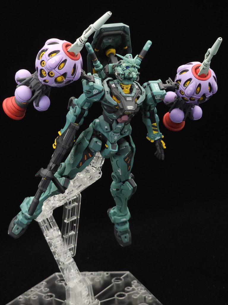 赤いガンダムのビットを増加スラスターにして飛行する姿が好きすぎて再現してみました