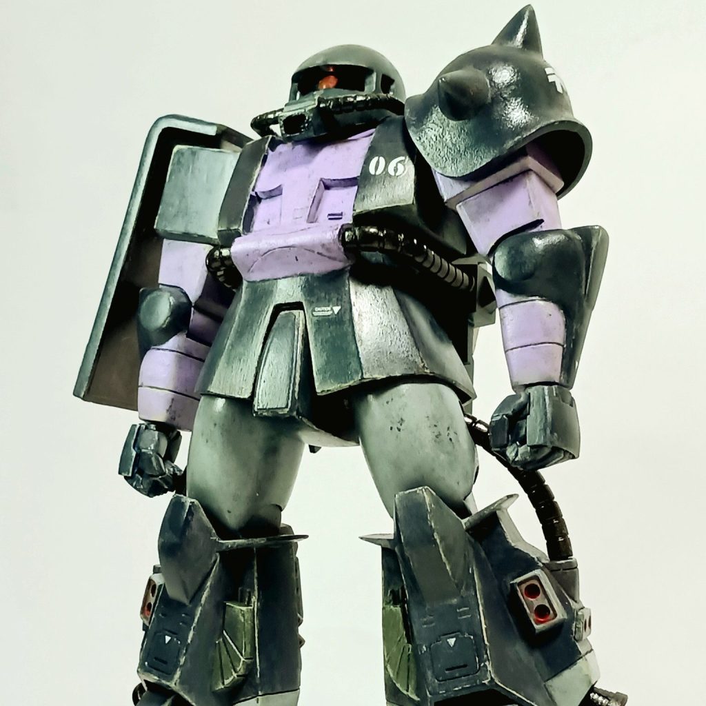 ガンプラ旧キット1/144ザク06R筆塗装完成品 ガンプラ旧キットMSV 1/144ザク06R筆塗装完成品 - メルカリ