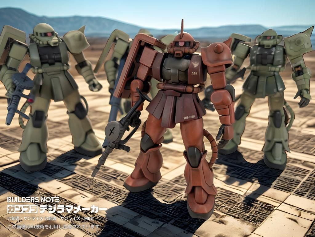 まだまだ増やしたいザク(zaku-kao6)シャアのザクだけ汚いのはいかがなものか😅（笑）