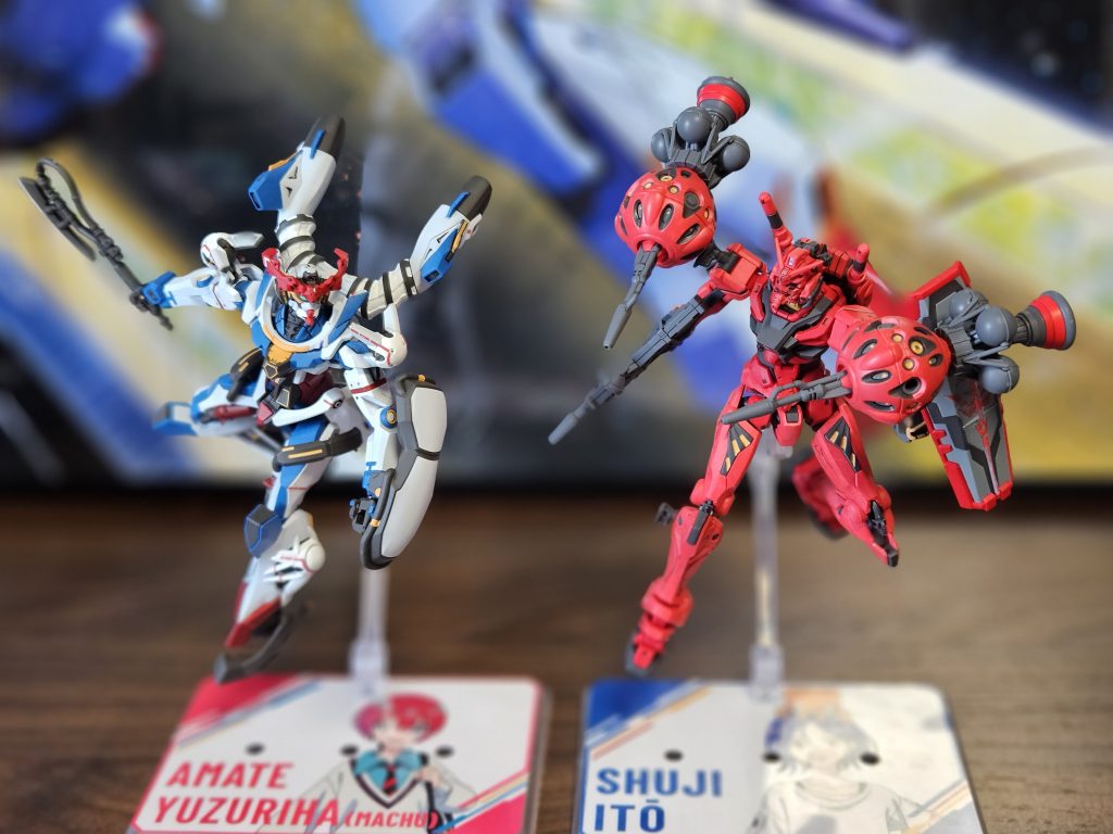 HG ジークアクス&赤いガンダム　筆塗り