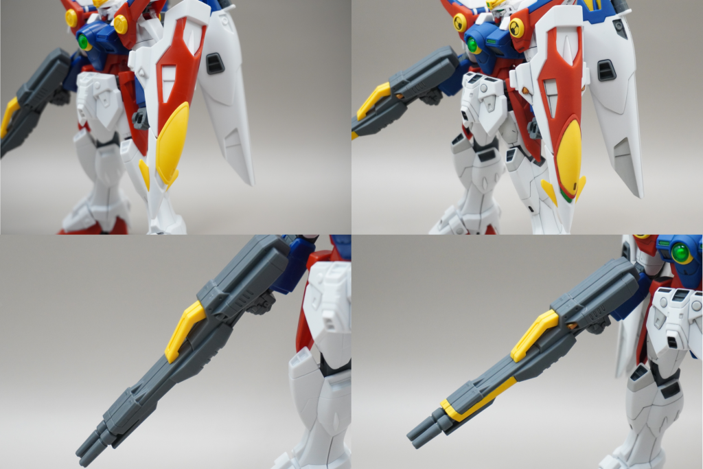 武装類も色が足りると幸せですね。バルカンみたいなところをゴールドに塗っているのはただの好みです。比較は以上になります。以降はポージング