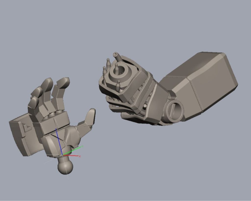ジャブローと言えば穴開きジム! でもジムのキットが手元にありませんので千切れた腕だけ作ってフロアに転がし、あとは見る人の想像力に託すことにしましたw