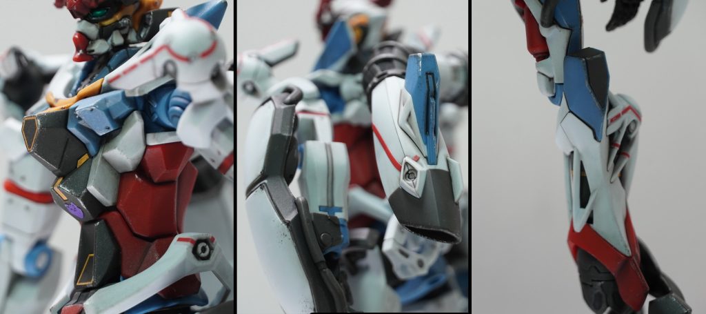 マーカーと一緒にメラミンスポンジやキッチンスポンジを使用して『ウオッシング』『ドライブラシ』『チッピング』を行いました。『チッピング』の処理は今回初めてでしたが、とても面白かったです。　半面、面白くで過剰に汚し過ぎてしまう事もあったので注意が必要でした。