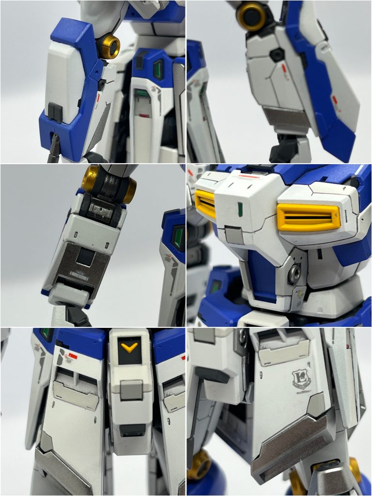 コックピットブロックはプラ板で全面方向に幅増し。グリーンのセンサーをプラチップで製作しました。