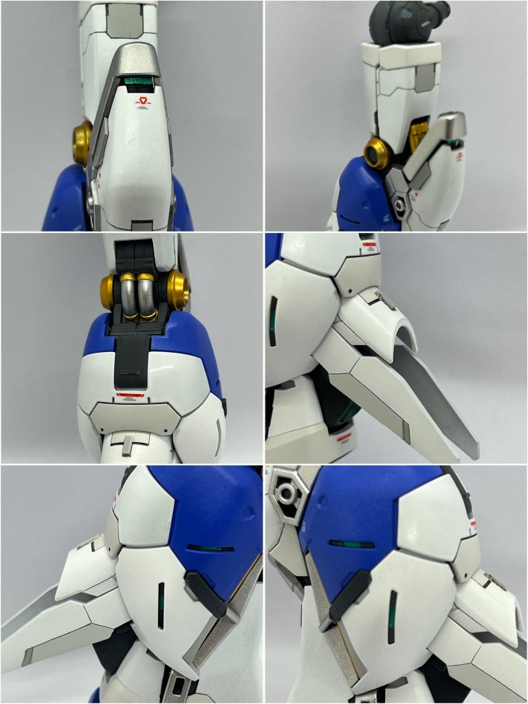 脚部。同じくスジボリ、塗り分けがお気に入り。