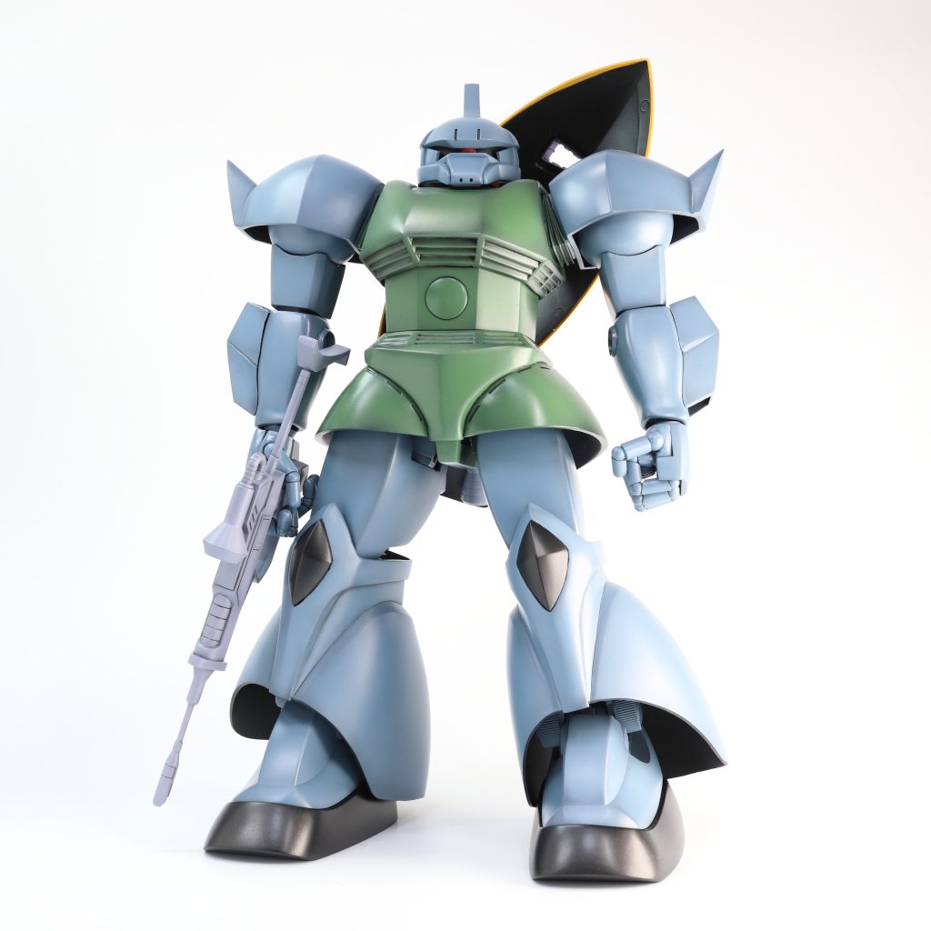 正面から割と理想のゲルググができたと自画自賛サムネの通り、目にはミライト仕込んで発光するようにしています