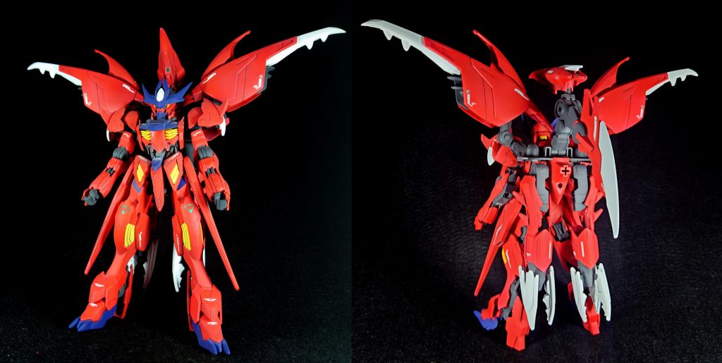 第紅形態ブースターパックと合体した第紅形態。やはりシルエットが大きくなり撮影時上手く収めるのが難しいです。個人的にはでっかいシルエットは好きです。