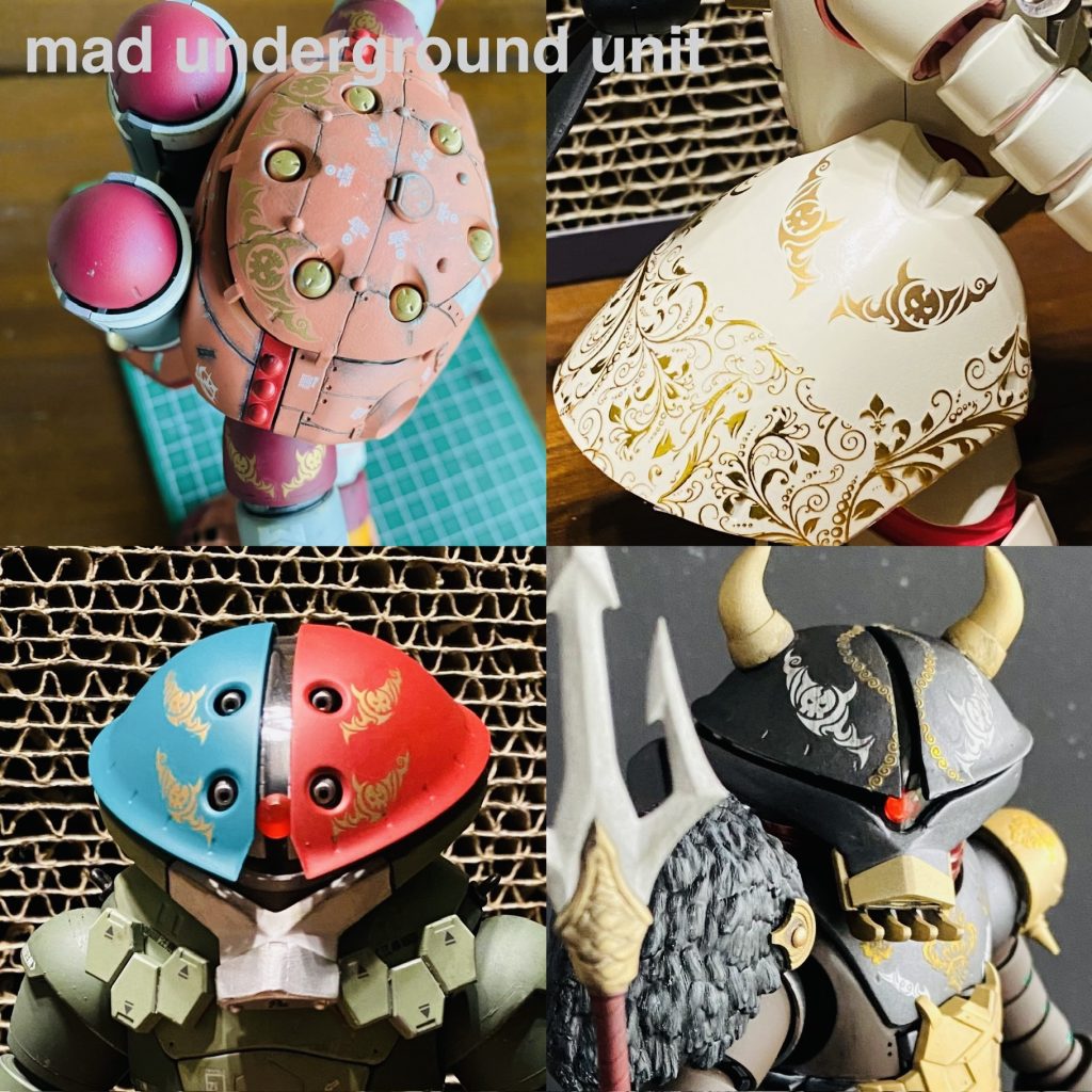 タトゥーデカールでマッドアングラ隊感を出してみました(正史はアングラー隊です)。