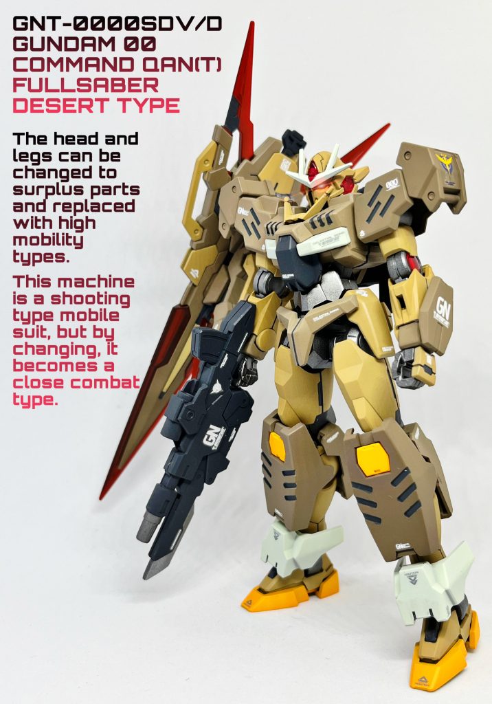 余剰パーツを使って、高機動型に換装してみました。（頭部、腰、スリッパ）