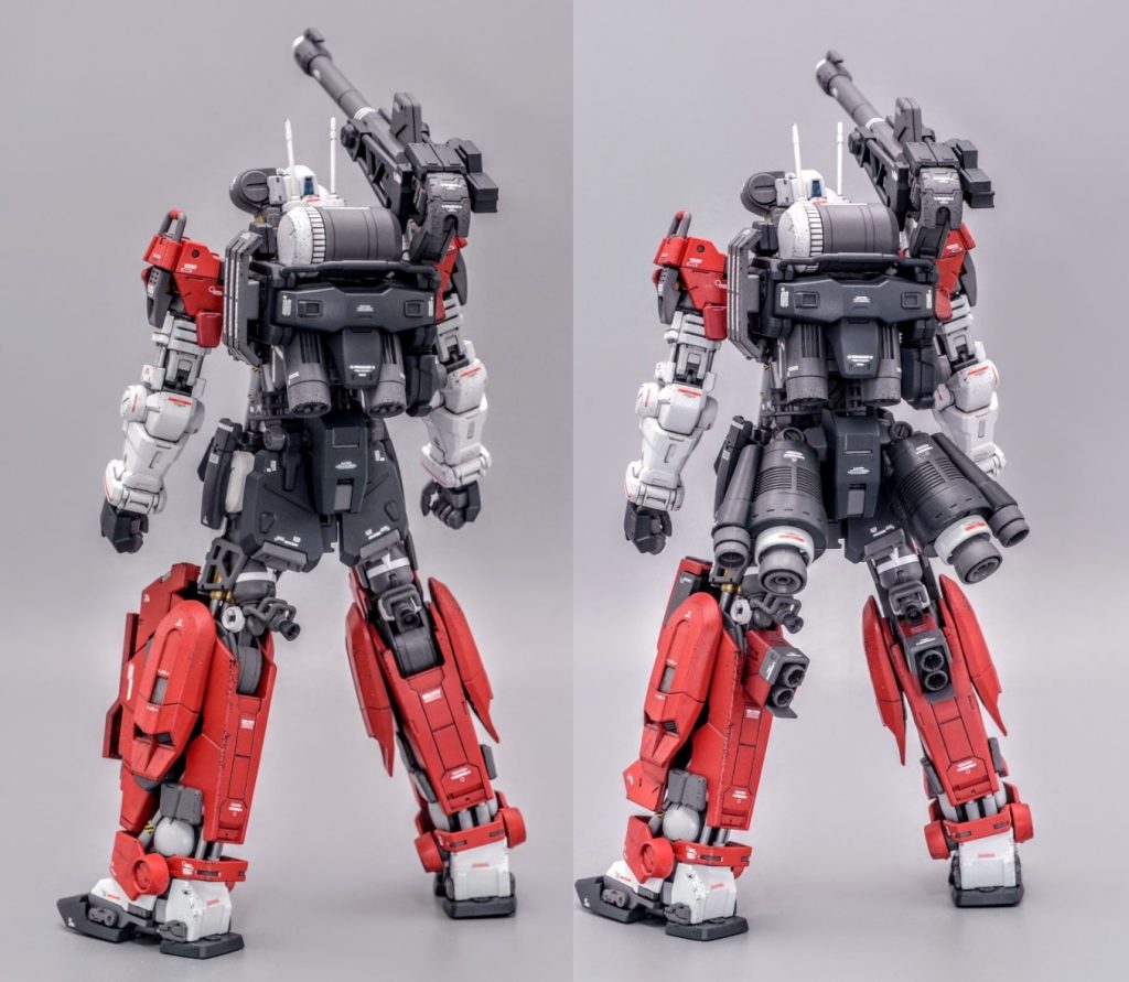 背面です。空間突撃仕様はブースターでボリュームが大幅UPしました。