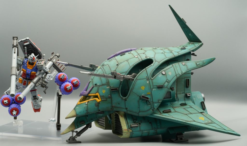 機動戦士Gundam GQuuuuuuX(ジークアクス)の世界線では開発されてないエルメス。ビットがデカいですよね。