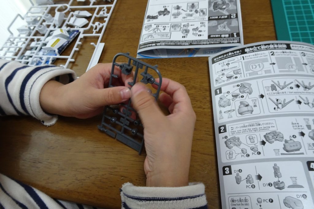 4歳息子はSDEXでも難しいので、ポリキャップ外し係。